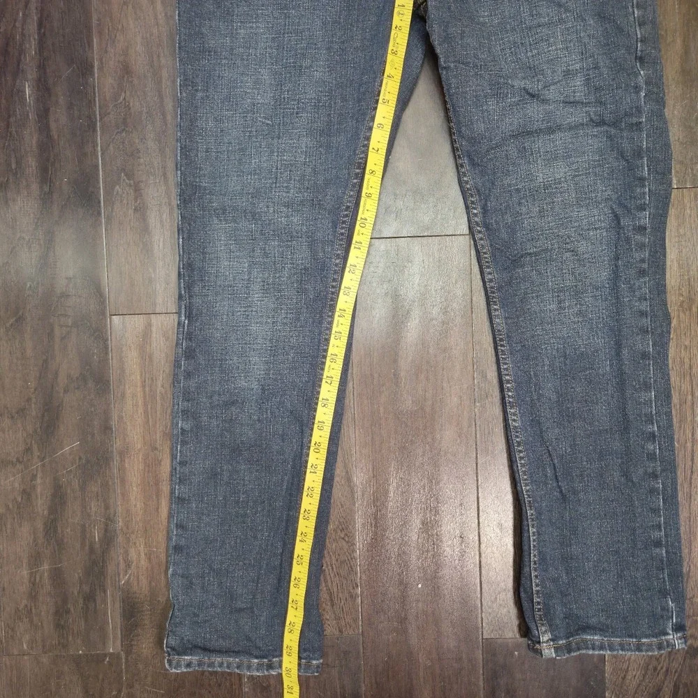 Dickies Slim Blue Jeans Mens Size 33x30 With Stretch Mid-rise Med-wash